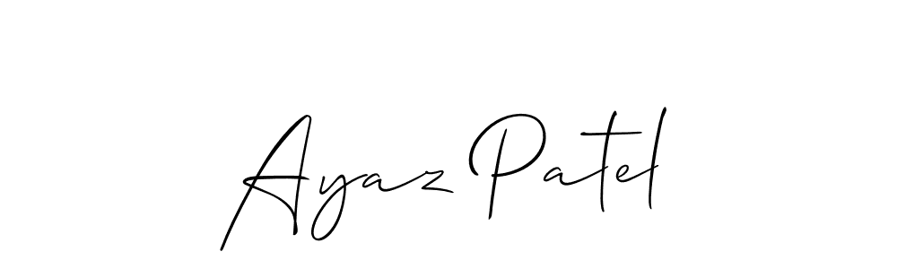 Best and Professional Signature Style for Ayaz Patel. Allison_Script Best Signature Style Collection. Ayaz Patel signature style 2 images and pictures png