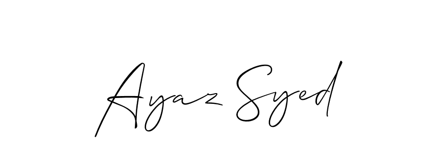 if you are searching for the best signature style for your name Ayaz Syed. so please give up your signature search. here we have designed multiple signature styles  using Allison_Script. Ayaz Syed signature style 2 images and pictures png