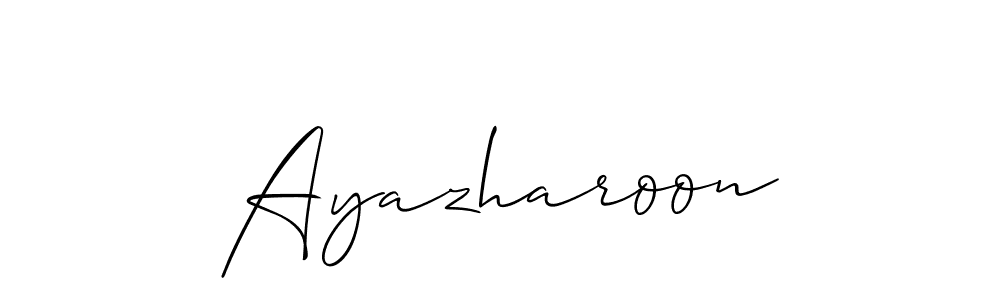 It looks lik you need a new signature style for name Ayazharoon. Design unique handwritten (Allison_Script) signature with our free signature maker in just a few clicks. Ayazharoon signature style 2 images and pictures png