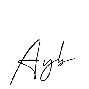 Ayb stylish signature style. Best Handwritten Sign (Allison_Script) for my name. Handwritten Signature Collection Ideas for my name Ayb. Ayb signature style 2 images and pictures png