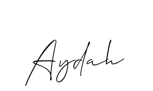 You should practise on your own different ways (Allison_Script) to write your name (Aydah) in signature. don't let someone else do it for you. Aydah signature style 2 images and pictures png