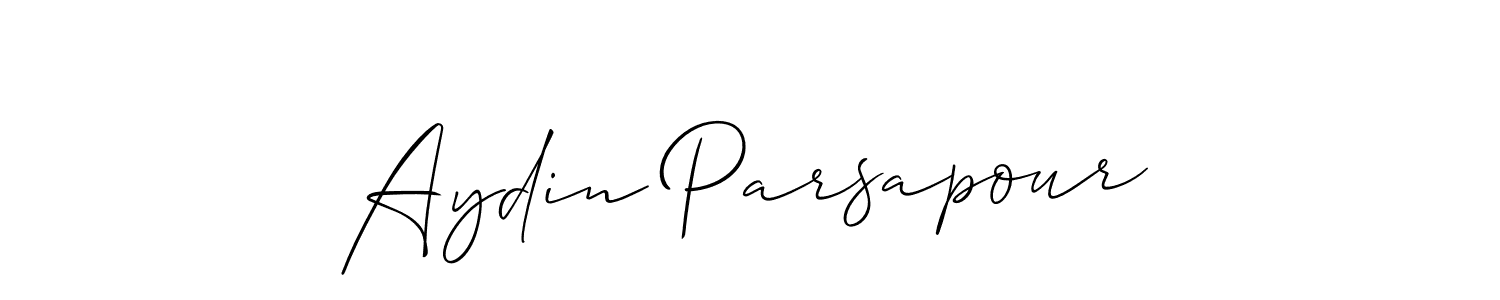 Aydin Parsapour stylish signature style. Best Handwritten Sign (Allison_Script) for my name. Handwritten Signature Collection Ideas for my name Aydin Parsapour. Aydin Parsapour signature style 2 images and pictures png