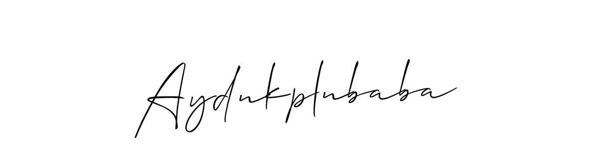 Design your own signature with our free online signature maker. With this signature software, you can create a handwritten (Allison_Script) signature for name Aydnkplnbaba. Aydnkplnbaba signature style 2 images and pictures png