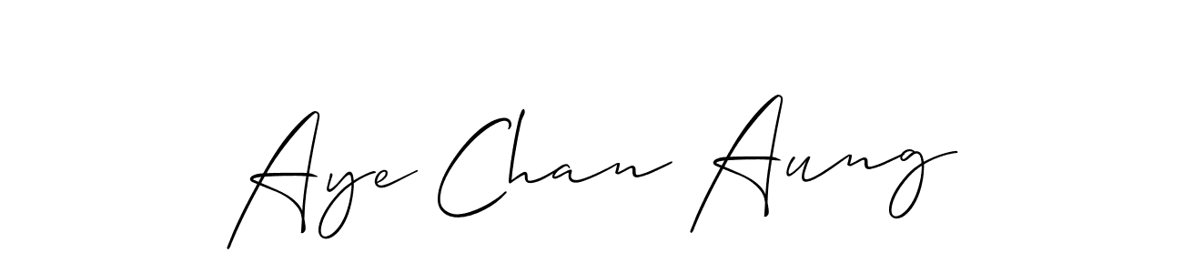 Make a short Aye Chan Aung signature style. Manage your documents anywhere anytime using Allison_Script. Create and add eSignatures, submit forms, share and send files easily. Aye Chan Aung signature style 2 images and pictures png