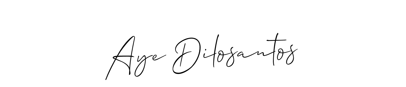 Allison_Script is a professional signature style that is perfect for those who want to add a touch of class to their signature. It is also a great choice for those who want to make their signature more unique. Get Aye Dilosantos name to fancy signature for free. Aye Dilosantos signature style 2 images and pictures png