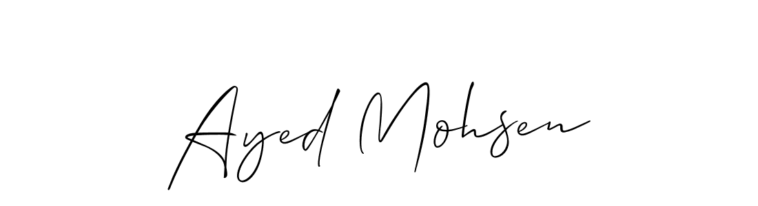 You should practise on your own different ways (Allison_Script) to write your name (Ayed Mohsen) in signature. don't let someone else do it for you. Ayed Mohsen signature style 2 images and pictures png