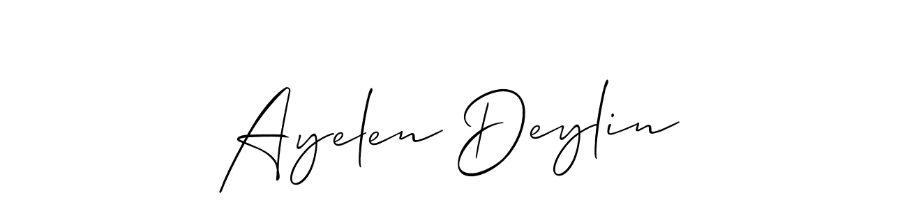 How to Draw Ayelen Deylin signature style? Allison_Script is a latest design signature styles for name Ayelen Deylin. Ayelen Deylin signature style 2 images and pictures png