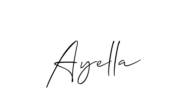 Allison_Script is a professional signature style that is perfect for those who want to add a touch of class to their signature. It is also a great choice for those who want to make their signature more unique. Get Ayella name to fancy signature for free. Ayella signature style 2 images and pictures png