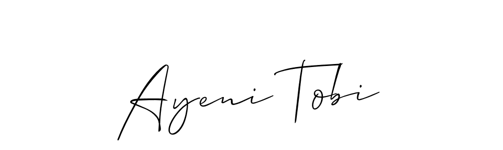 Also we have Ayeni Tobi name is the best signature style. Create professional handwritten signature collection using Allison_Script autograph style. Ayeni Tobi signature style 2 images and pictures png