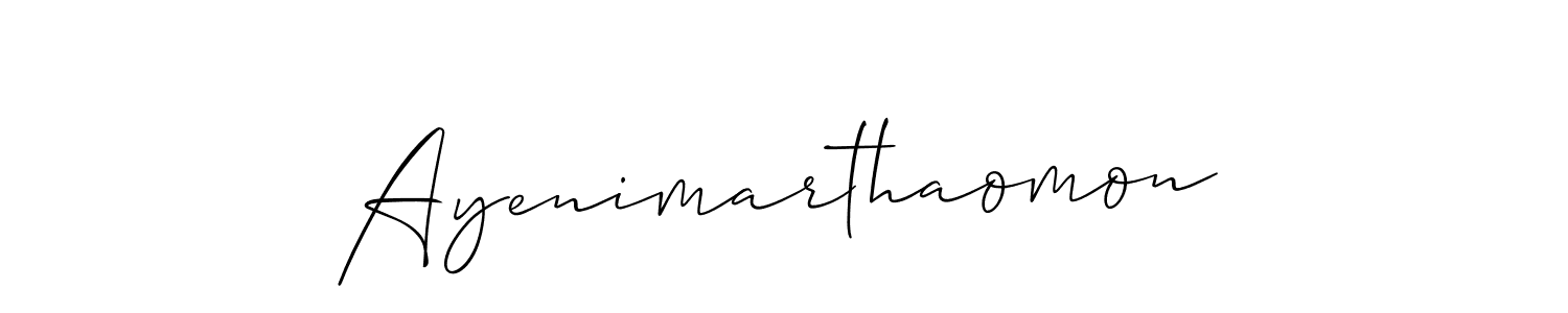 Ayenimarthaomon stylish signature style. Best Handwritten Sign (Allison_Script) for my name. Handwritten Signature Collection Ideas for my name Ayenimarthaomon. Ayenimarthaomon signature style 2 images and pictures png