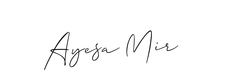 Ayesa Mir stylish signature style. Best Handwritten Sign (Allison_Script) for my name. Handwritten Signature Collection Ideas for my name Ayesa Mir. Ayesa Mir signature style 2 images and pictures png