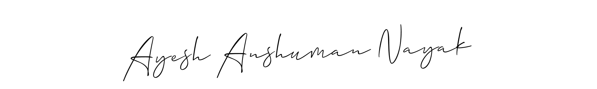 Create a beautiful signature design for name Ayesh Anshuman Nayak. With this signature (Allison_Script) fonts, you can make a handwritten signature for free. Ayesh Anshuman Nayak signature style 2 images and pictures png