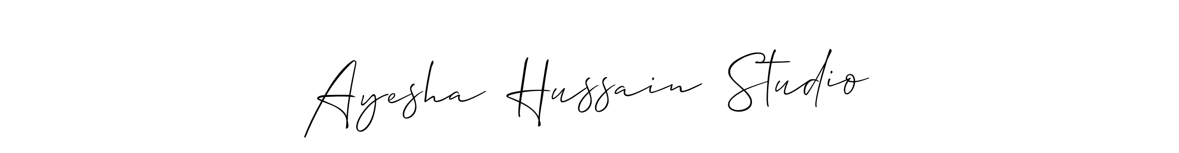 Also we have Ayesha  Hussain  Studio name is the best signature style. Create professional handwritten signature collection using Allison_Script autograph style. Ayesha  Hussain  Studio signature style 2 images and pictures png