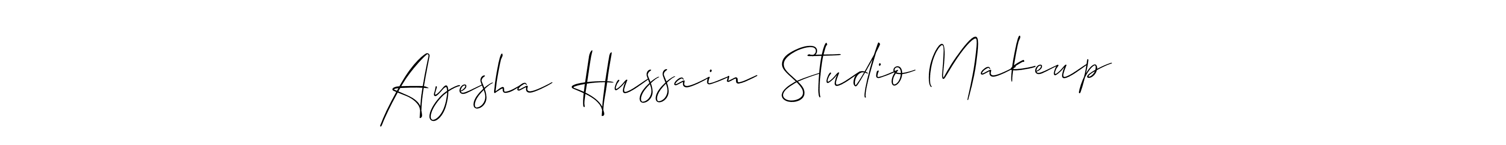 Make a beautiful signature design for name Ayesha  Hussain  Studio Makeup . With this signature (Allison_Script) style, you can create a handwritten signature for free. Ayesha  Hussain  Studio Makeup  signature style 2 images and pictures png