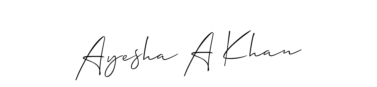 Best and Professional Signature Style for Ayesha A Khan. Allison_Script Best Signature Style Collection. Ayesha A Khan signature style 2 images and pictures png