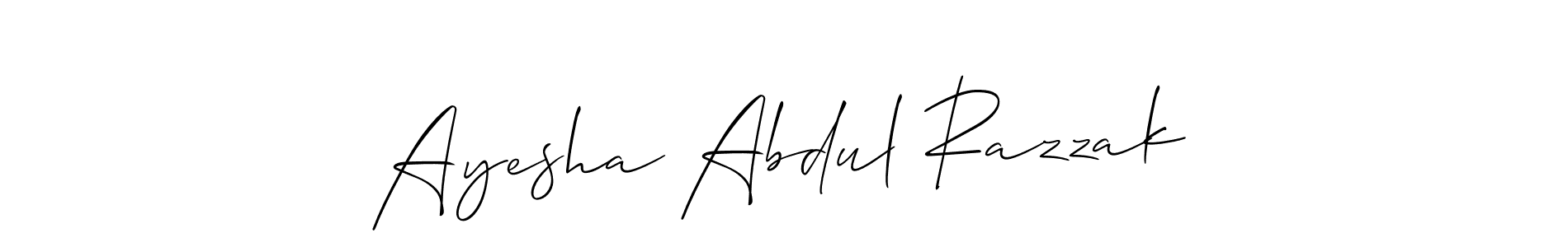 How to Draw Ayesha Abdul Razzak signature style? Allison_Script is a latest design signature styles for name Ayesha Abdul Razzak. Ayesha Abdul Razzak signature style 2 images and pictures png