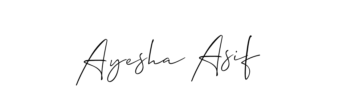 It looks lik you need a new signature style for name Ayesha Asif. Design unique handwritten (Allison_Script) signature with our free signature maker in just a few clicks. Ayesha Asif signature style 2 images and pictures png