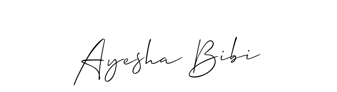 Also You can easily find your signature by using the search form. We will create Ayesha Bibi name handwritten signature images for you free of cost using Allison_Script sign style. Ayesha Bibi signature style 2 images and pictures png