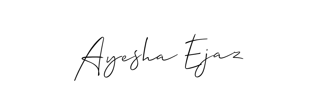 How to make Ayesha Ejaz signature? Allison_Script is a professional autograph style. Create handwritten signature for Ayesha Ejaz name. Ayesha Ejaz signature style 2 images and pictures png