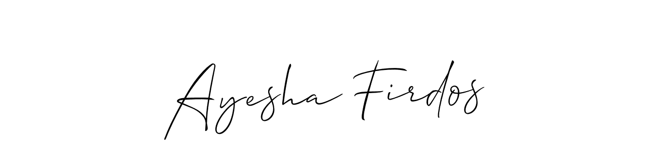 Here are the top 10 professional signature styles for the name Ayesha Firdos. These are the best autograph styles you can use for your name. Ayesha Firdos signature style 2 images and pictures png