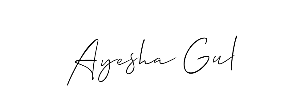 Also we have Ayesha Gul name is the best signature style. Create professional handwritten signature collection using Allison_Script autograph style. Ayesha Gul signature style 2 images and pictures png