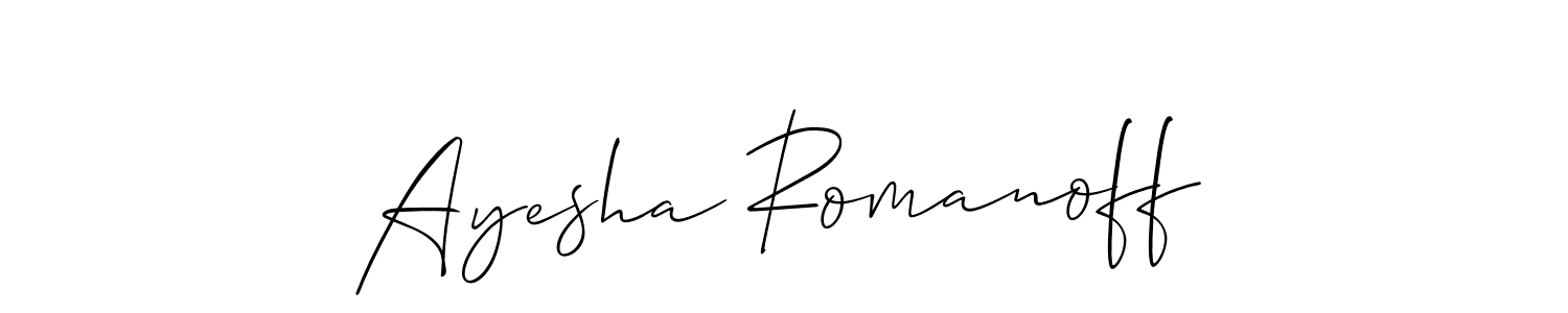 Also we have Ayesha Romanoff name is the best signature style. Create professional handwritten signature collection using Allison_Script autograph style. Ayesha Romanoff signature style 2 images and pictures png