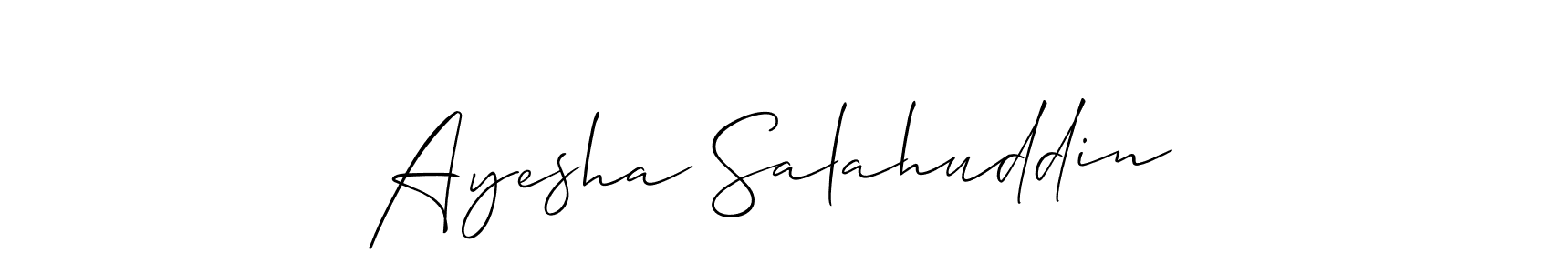 Ayesha Salahuddin stylish signature style. Best Handwritten Sign (Allison_Script) for my name. Handwritten Signature Collection Ideas for my name Ayesha Salahuddin. Ayesha Salahuddin signature style 2 images and pictures png