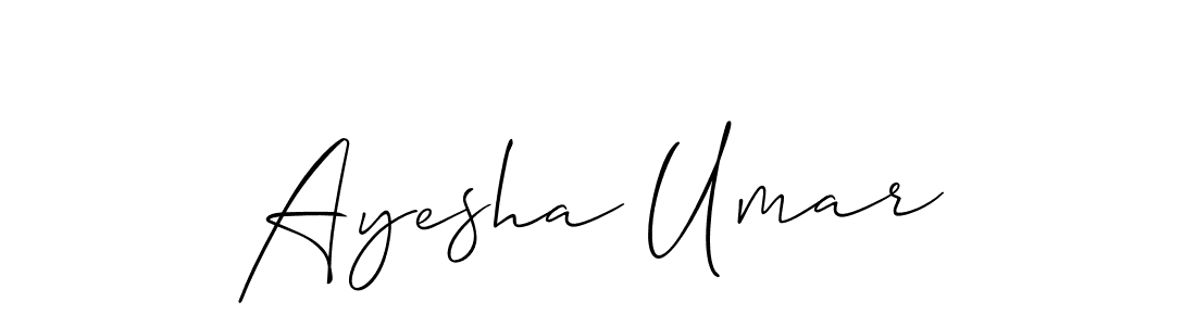 Design your own signature with our free online signature maker. With this signature software, you can create a handwritten (Allison_Script) signature for name Ayesha Umar. Ayesha Umar signature style 2 images and pictures png