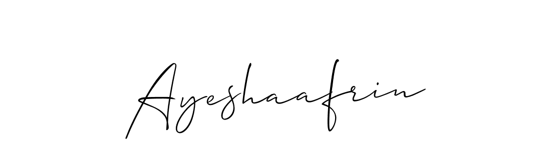 You should practise on your own different ways (Allison_Script) to write your name (Ayeshaafrin) in signature. don't let someone else do it for you. Ayeshaafrin signature style 2 images and pictures png
