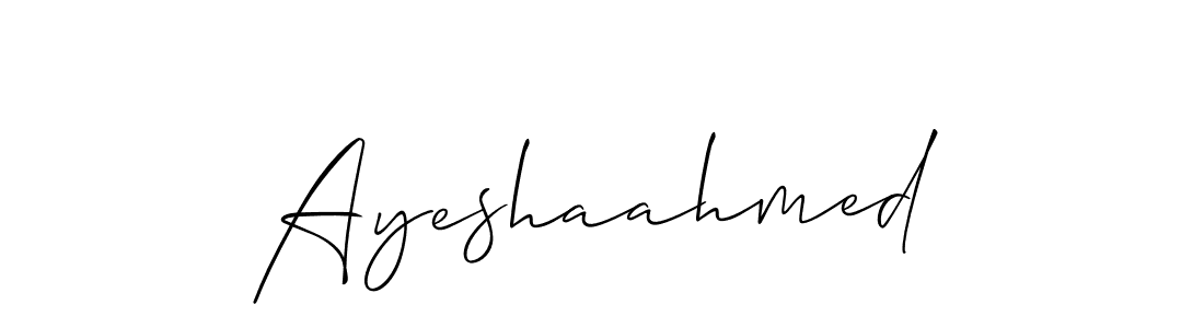 How to make Ayeshaahmed signature? Allison_Script is a professional autograph style. Create handwritten signature for Ayeshaahmed name. Ayeshaahmed signature style 2 images and pictures png