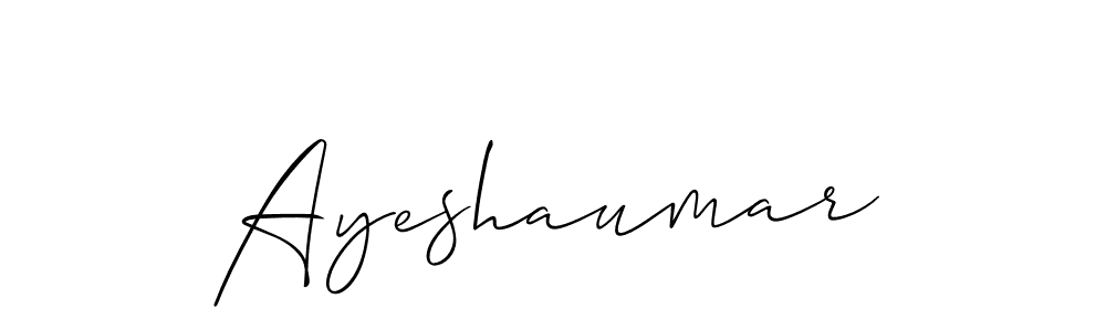 Also we have Ayeshaumar name is the best signature style. Create professional handwritten signature collection using Allison_Script autograph style. Ayeshaumar signature style 2 images and pictures png