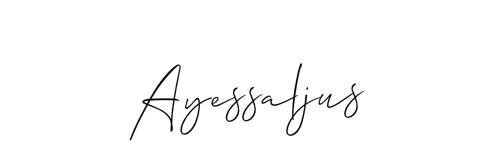Make a beautiful signature design for name Ayessaljus. With this signature (Allison_Script) style, you can create a handwritten signature for free. Ayessaljus signature style 2 images and pictures png
