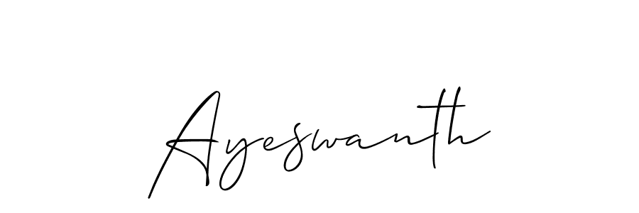 How to make Ayeswanth signature? Allison_Script is a professional autograph style. Create handwritten signature for Ayeswanth name. Ayeswanth signature style 2 images and pictures png