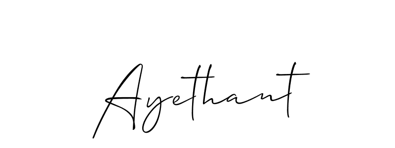 How to make Ayethant name signature. Use Allison_Script style for creating short signs online. This is the latest handwritten sign. Ayethant signature style 2 images and pictures png