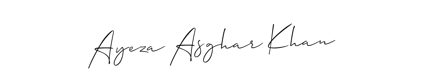 Similarly Allison_Script is the best handwritten signature design. Signature creator online .You can use it as an online autograph creator for name Ayeza Asghar Khan. Ayeza Asghar Khan signature style 2 images and pictures png