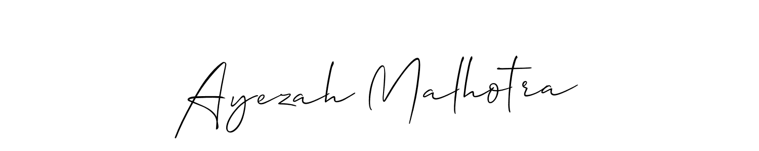 Best and Professional Signature Style for Ayezah Malhotra. Allison_Script Best Signature Style Collection. Ayezah Malhotra signature style 2 images and pictures png