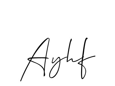 How to Draw Ayhf signature style? Allison_Script is a latest design signature styles for name Ayhf. Ayhf signature style 2 images and pictures png