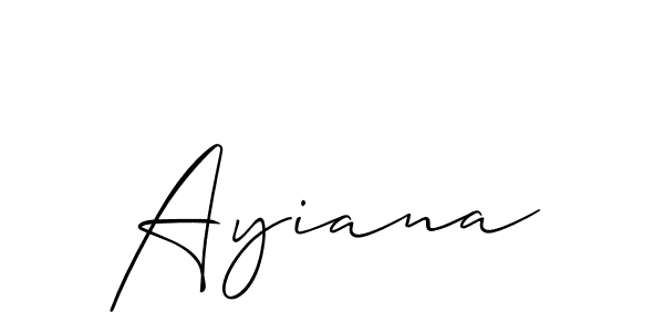 How to make Ayiana signature? Allison_Script is a professional autograph style. Create handwritten signature for Ayiana name. Ayiana signature style 2 images and pictures png