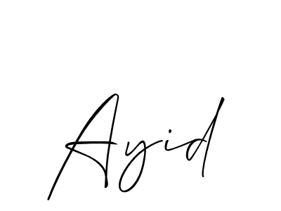 It looks lik you need a new signature style for name Ayid. Design unique handwritten (Allison_Script) signature with our free signature maker in just a few clicks. Ayid signature style 2 images and pictures png