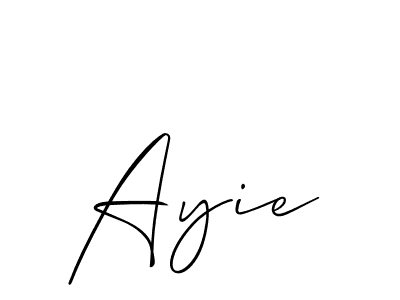 Best and Professional Signature Style for Ayie. Allison_Script Best Signature Style Collection. Ayie signature style 2 images and pictures png