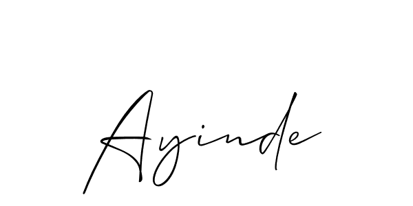 Make a beautiful signature design for name Ayinde. With this signature (Allison_Script) style, you can create a handwritten signature for free. Ayinde signature style 2 images and pictures png