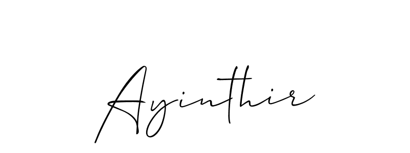 How to make Ayinthir signature? Allison_Script is a professional autograph style. Create handwritten signature for Ayinthir name. Ayinthir signature style 2 images and pictures png