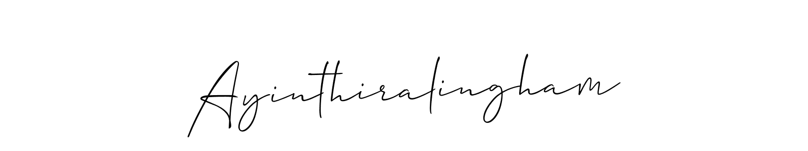 Also we have Ayinthiralingham name is the best signature style. Create professional handwritten signature collection using Allison_Script autograph style. Ayinthiralingham signature style 2 images and pictures png