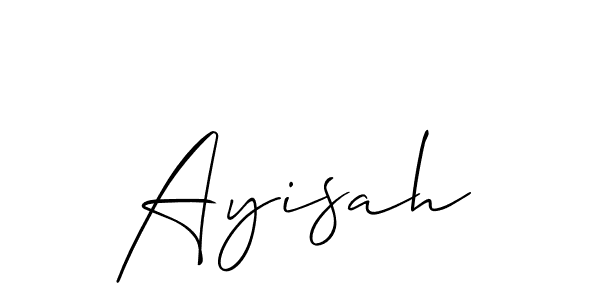 Create a beautiful signature design for name Ayisah. With this signature (Allison_Script) fonts, you can make a handwritten signature for free. Ayisah signature style 2 images and pictures png