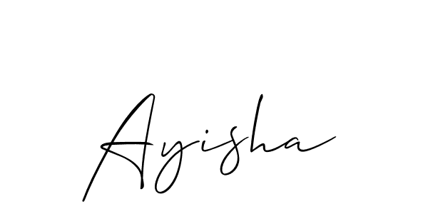 Make a beautiful signature design for name Ayisha. With this signature (Allison_Script) style, you can create a handwritten signature for free. Ayisha signature style 2 images and pictures png