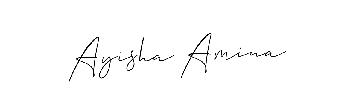 You should practise on your own different ways (Allison_Script) to write your name (Ayisha Amina) in signature. don't let someone else do it for you. Ayisha Amina signature style 2 images and pictures png