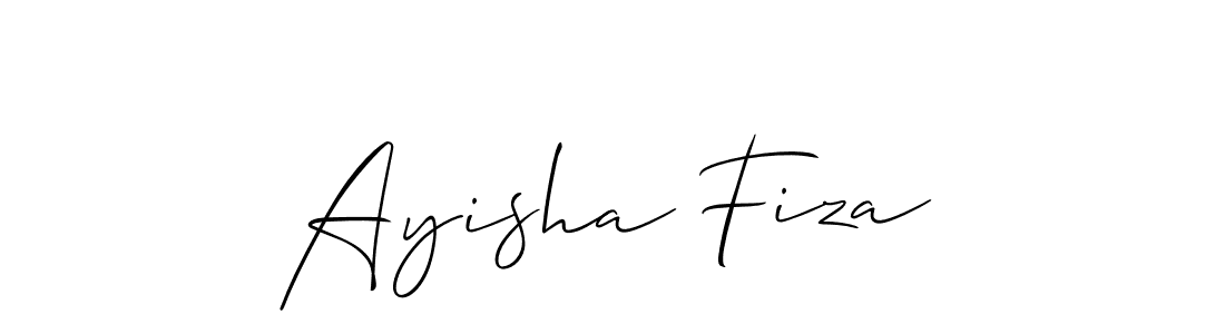 Also You can easily find your signature by using the search form. We will create Ayisha Fiza name handwritten signature images for you free of cost using Allison_Script sign style. Ayisha Fiza signature style 2 images and pictures png