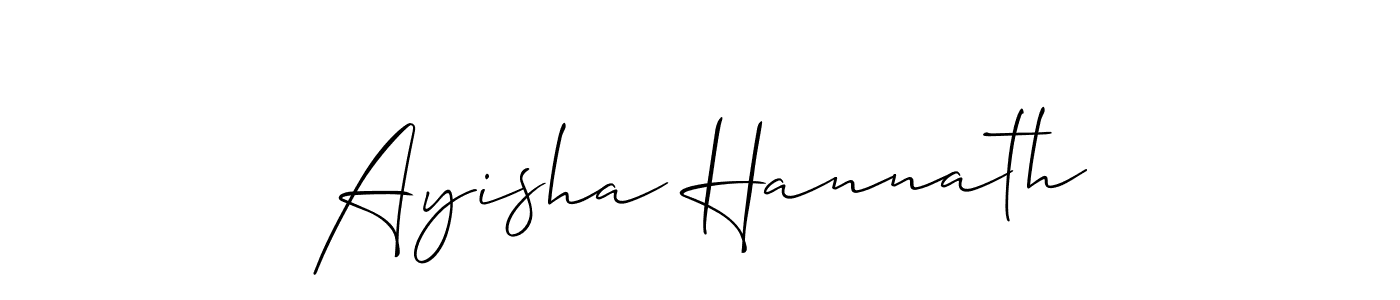 Make a beautiful signature design for name Ayisha Hannath. Use this online signature maker to create a handwritten signature for free. Ayisha Hannath signature style 2 images and pictures png