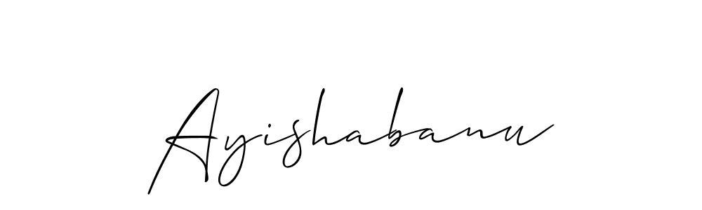 Also You can easily find your signature by using the search form. We will create Ayishabanu name handwritten signature images for you free of cost using Allison_Script sign style. Ayishabanu signature style 2 images and pictures png