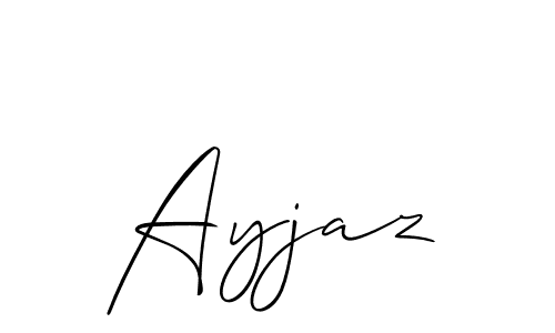 Also You can easily find your signature by using the search form. We will create Ayjaz name handwritten signature images for you free of cost using Allison_Script sign style. Ayjaz signature style 2 images and pictures png